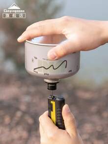 CAMPINGMOON 1pc Lighter Refill Adapter, Flat Gas Canister Nozzle Direct Fill Outdoor Igniter Fuel Refill Adapter, Suitable For Outdoor Camping Z38 BKZ38 - A - View 5