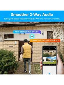 WJG 1/2 chiếc camera an ninh 3MP ống kính kép, camera Wifi 3MP cho gia đình, hỗ trợ đàm thoại 2 chiều, phát hiện ban đêm và chuyển động, giám sát toàn nhà 360° - trắng - Xem 3