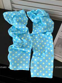 1 Pair Colorful Polka Dot Scrunchie Leg Warmers/Sleeves, 2-In-1 Wear, Summer Dopamine Sweet Girl Arm Warmers, Versatile Sun Protection - Multicolor - View 9