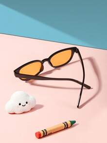 1PC Kids 9‑14Y PC Fashion Glasses, Vintage Decor Eyewear For Holiday Casual Summer Occasions With Glasses Box - Multicolor - View 6