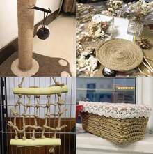 Mecate Cordon Henequen Hilo Yute Natural Decorar 4mm X 100m - Beige - Ver 8