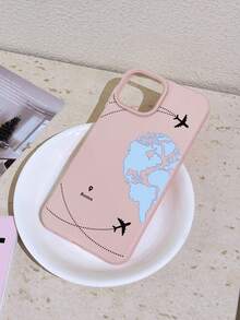 2pcs Set Customized Heart Map Couple Phone Case Valentine's Day Gift, Personalized Couple Name Gift For Girlfriend/Boyfriend Anniversary, Customized Couple Name, Anniversary Gift, Personalized Couple Birthday Gift, Gift For Her, Anti-Drop Transparent Thickened Phone Case Protective Cover Compatible With S20 S21 S22 S23 S24 A12 A14 A15 A21 A22 A31 11/13/14/15 Pro Max 16 Pro Max - Multicolor - View 2
