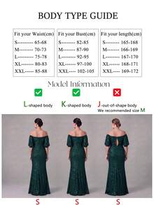UNITHORSE Women's Off-Shoulder Backless Sequin Fitted Elegant Party Evening Dress - Dark Green - View 7