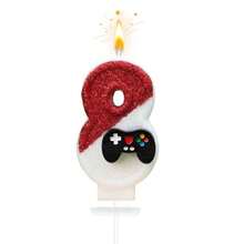 1pc 0-9 Customizable Number Candle, Dual-Color Game Controller Design, Birthday Candle Perfect For Birthday Party, Anniversary, Wedding Anniversary, Celebration, High-End Baking Cake Decoration - View 20