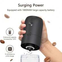 SOKANY 專業電動咖啡研磨機，純銅馬達，可水洗陶瓷研磨芯，Type-C快速充電（配備1800mAh鋰電池），一鍵脈衝研磨，防飛濺設計，適合日常咖啡製作 - 彩色 - 查看 5