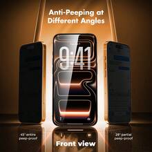 CASECOPS 1Pack Ceramic Frosted Privacy Film, Full Coverage, Anti-Spy, Anti-Glare, Anti-Scratch, Anti-Fingerprint, Soft Matte Texture With A Silky Smooth Touch, Compatible With IPhone 18 Pro Max/18 Pro/17 Pro Max/17 Pro/16 Pro Max/16 Pro/16/15 Pro Max/14 Pro Max/13/12/11 Series, Compatible With Phone Cases - 1 Pack - View 3