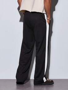 Modcrash Men's Casual Retro Banknote Print Sweatpants - Black - View 2