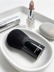 GIVENCHY Kabuki Makeup Brush, Compact Size, Portable And Durable, Suitable For Travel, Soft Dense Bristles, Glossy Black Handle With Logo Design, For Personal Use And Gift Giving, GIVENCHY‑GIFT‑24 - Black - View 1