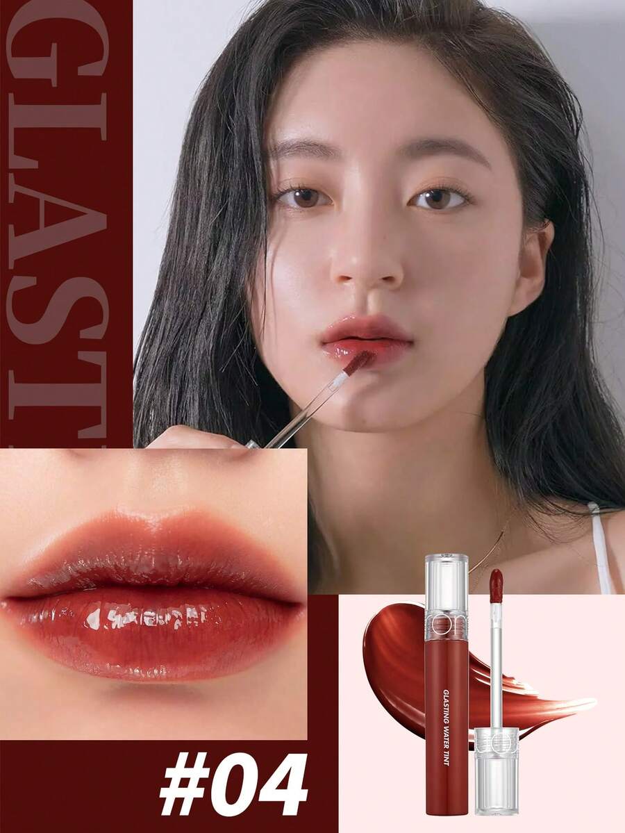 Rom&Nd Glasting Water Tint 04# Vintage Ocean 1入,長效玻璃光澤不黏膩保濕唇釉,適合日常妝容 - 玻璃光持久水光唇釉 04# 復古海洋 - 查看 1