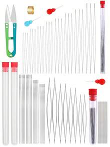 24/31/32/Set DIY Beading Needles, Includes Middle Hole Beading Needles, Thin Long Seed Bead Needles, Jewelry Making Tools For Bracelets, Necklaces - View 3