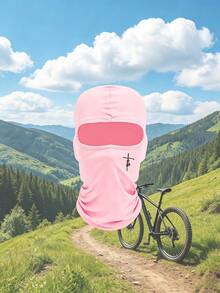 1pc/2pcs Unisex Solid Color Printed Balaclava Headwear Set, Single Hole Full Face Mask For Cycling, Suitable For Daily Outings And Outdoor Activities - Multicolor - View 14