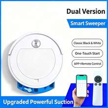 Smart Vacuum & Mop Dual-Function Cleaner, Supports Mobile App Remote Operation, 2000mAh Battery For Long-Lasting Performance, Accompanied By Physical Remote Control, Low Noise Operation, White Minimalist Design, Automatic Floor Recognition - RS900 Robot Vacuum Cleaner - View 12