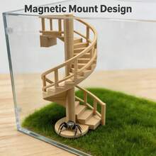 3D Magnetic Jumping Spider Spiral Climbing Ladder, Jumping Spider Climbing Ladder, Easy To Clean And Install, Jumping Spider Terrarium Landscaping Decoration And Habitat Accessory, Designed For Climbing, Hiding And Feeding Of Reptiles, Suitable For Jumping Spiders, Geckos, Lizards And Other Small Reptiles And Amphibians For Climbing, Resting, Exploring And Landscaping Decoration - View 4