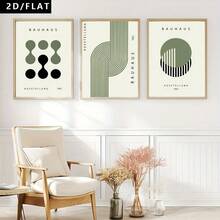3PCS Modern Minimalist Cartoon Painting Oil Canvas Wall Art Decorations, Bohemian Style Geometric Art Print Posters Room Decorations For Bars, Living Rooms, Cafes, Homes, And Dormitory Walls(No Frame/Framed) - Cartoon - View 15