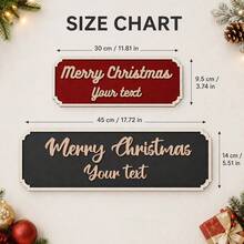 Custom Two-Tone Wooden Christmas Sign, Personalized Festive Wall Decor, Classic Holiday Style, Customized Family Name Plaque, Customizable Text Christmas Home Decor, Entryway Display, Housewarming Gift, Christmas Gift, Street Sign, Family, Friends - Black and White - View 5