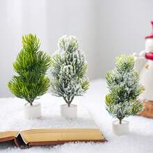 Mini Christmas Trees Christmas Decor Artificial Christmas Decorations, Christmas Tree Bottle Brush Trees Christmas Table Decorations - Multicolor - View 10