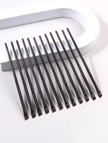 Black Ultra-Fine Blade Eyeliner Brush Soft Bristle Makeup Brush Portable Eyebrow Brush Multi-Function Under Eye Brush All-In-One Makeup Tool - Black - View 3