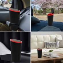 1 Car Trash Can With 15 Trash Bags, Round Trash Can With Lid, Waterproof Storage Bin For Car, Car Center Console Cup-Shaped Trash Can - Car Trash Can - View 10