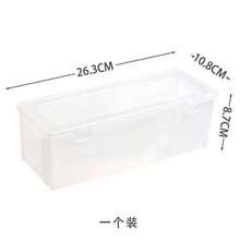 1pc Plastic Storage Box - 750-Count Plastic Trading Card Storage Box, Game Card Box, Card Storage Box With Lid, Desktop Cable Organizer, Multi-Functional Compartment Organizer, Small Card Storage Box - Transparent - View 7