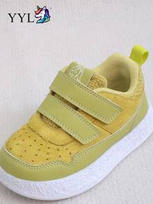 Toddler Hook And Loop Walking Shoes Soft Sole Non-Slip Skate Shoes Unisex Versatile Lightweight Sports Shoes - Green - View 5