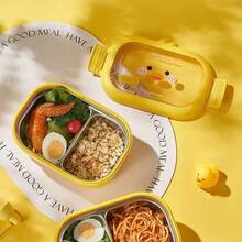 Divided Lunch Box, Double Layer Student Lunch Box, Office Lunch Box, Lunch Box, Water-Insulated Lunch Box, Portable Large Capacity Lunch Box, Easy To Carry, Divided Lunch Box, Student Back To School Supplies, Bento Box, Lunch Box - Multicolor - View 1