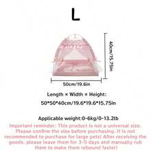 1pc Pink Cartoon Butterfly Pattern Washable Pet Tent, Suitable For Small And Medium Cats And Dogs, All-Season Indoor And Outdoor Pet Bed Pet Nest (Please Note: This Product Is Not A Universal Size, Please Confirm If The Size Is Appropriate Before Purchasing!) - Pink - View 12