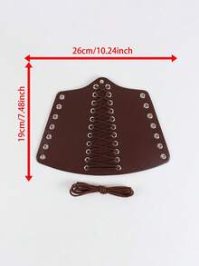 1 Pair Medieval Vintage Leather Bracers, Unisex Lace-Up Arm Guards, Viking Ranger Renaissance LARP Costume Accessories, Halloween GOS Outfit Accessories For Women And Men - ZSJ - View 7