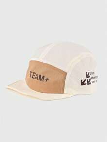 1件韓式時尚印花 TEAM+ 側邊印花快乾棒球帽，春夏中性快乾棒球帽，適合休閒短帽簷遮陽帽，理想禮物 - 棒球帽 - 查看 11