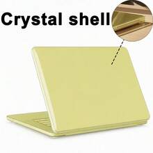 1pc Transparent Laptop Protective Case, Compatible With Macbook Neo 13, Compatible With 13-Inch A3404 A18Pro, Hard PC Transparent Yellow 2026 M5, Shockproof, Available In Black, Blush Pink, Transparent, Indigo Blue, Yellow, Birthday Gift, Back To School Gift - View 1