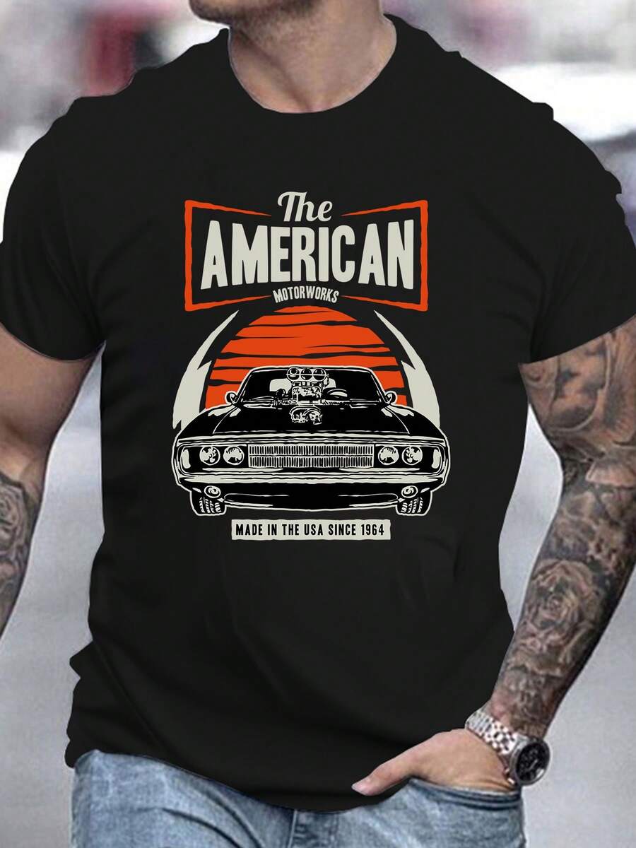Men T-Shirts - 黑色 - 查看 1