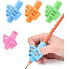 10pcs/8pcs/6pcs Pencil Grips, Stationery Pencil Holder Learning Supplies Pencil Grip[Mixed Styles Random Shipment]Pencil Grip Pencil Case Student Finger Soft Rubber Writing Posture Corrector, Pen Corrector, Pen Clip, Learning Writing Correction Device Learning Stationery - Random Style - View 9