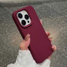 適用於 iPhone 17E 17 Pro Max 16 15 14 13 12 Mini 11，防震液態矽膠手機保護殼，內層柔軟耐刮超細纖維襯裡，適用於 iPhone 8 Plus 7 6s 軟殼 - 梅子色 - 查看 2