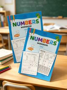 32-Page Digital Cognition Practice Book, School Teaching Tracing Book, Pen Control Training Tracing Book, Number Writing Calligraphy Notebook, School Stationery, Learning Supplies, Student Reward Coloring Book, Learning Math Numbers 0 To 112, Suitable For Preschool To Primary Transition Daily Handwriting Practice, Back To School Essential - Multicolor - View 3