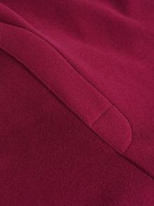 Norcotton 1pc Couple Style Home Lounge Pants, Loose Comfortable Sleepwear Pants, Unisex Casual Pants For Autumn/Winter - Burgundy - View 7