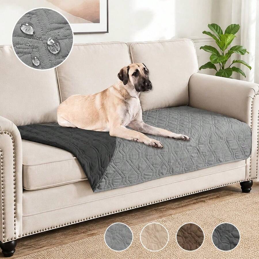Waterproof Dog Bed Blanket Cover, Suitable For Bed, Sofa, Bench, Reversible | Soft Machine Washable Pet Blanket, Dog And Cat Furniture Protector, Sofa Cover