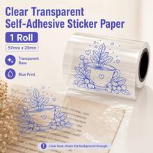Transparent Self-Adhesive Thermal Paper Roll - 57mm X 2.5m, Compatible With Most Mini Printers | Create Receipts And Labels Without Batteries, Office Supplies, Clear Printing, Self-Adhesive Backing, Smooth Surface, Printers, Retail Stores - View 10