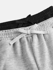 Tween Girl Loose Casual Sports Sweatpants, Solid Color - Multicolor - View 3