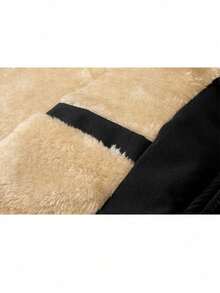 Men's Winter Casual Fashion Solid Color Minimalist Turn Collar Thermal Lined Warm Jacket - Black - View 8