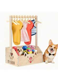 Pet Clothes Rack, Suitable For Dogs And Cats, Pet Clothing Hanging Rack, Doll Clothing Accessories Hanging Rack, Puppy Clothing Hanging Rack, Perfect For Bedroom, Closet And Balcony Storage, Mini Convenient Clothes Rack For Dog Supplies 6PCS - White - View 9