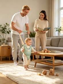 All Seasons Adjustable Baby Walking Harness Breathable Mesh Detachable Toddler Walking Assistant Anti-Fall Infant Walker Belt 7-24 Months - Light Green - View 2
