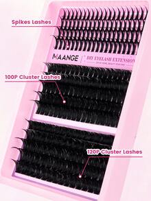MAANGE 250pcs Cartoon Style Thickened Eyelash Extension Set, Cat Eye Single Point Eyelashes, 100P/120P Dense Eyelash Clusters, D Curl Eyelash Cluster Set, 12-18mm, 3 Styles, Pointed Eyelash Clusters, Single Cluster Eyelashes, Gift For Girls - D - View 11