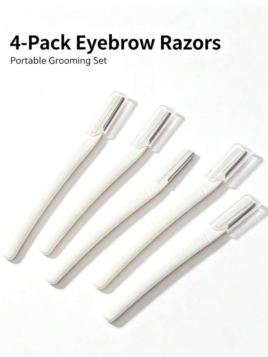 10/6/4/1pc , Eyebrow Trimmer & Facial Hair Removal Tool, Long Handle Eyebrow Shaper With Protective Cover, Portable Beauty Tool For Women - Upgraded Version - View 1