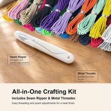 1pc 5yd 2mm Multi-Color Elastic Bead Cord, Stretchable Jewelry String | 2.5" Wide, Soft & Durable, Easy To Knot. Suitable For Keychains, Journal Binding, Bracelet Making Kits, Colorful Accessory Sets - Multiple Styles - View 4