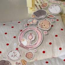 35cm/Loop Cute Little Mouse Hamster Die Cut Dispensing Sticker DIY Deco Card Journal Scrapbooking Photo Card Phone Case Collage Supply - Black - View 7