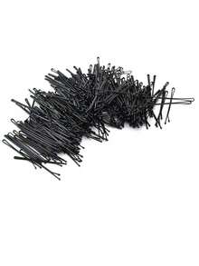 Braiding And Bun Tool, Black Bobby Pins, Flat Clips,100 Pieces - Black - View 3