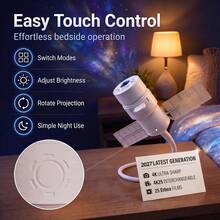Satellite-Shaped USB Projector Light, Spaceship Design, 360° Flexible Neck, Includes 25 Slide Set, Side Wing Night Light, 45-Minute Timer, Touch Control, Bedroom Desk Decor Gift - 25-slide Set - View 5