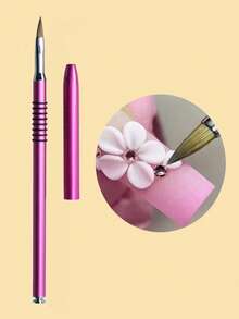1pc Metal Nail Art Carving Crystal Light Therapy 3D Pattern Pen - Multicolor - View 1