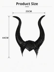 1PCHalloween Black Devil Horn Headpiece, Gothic Demon Costume Headband For Women, Halloween Party Cosplay Accessory - View 6