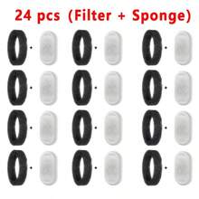 24pcs/Cat Fountain Filters,Cat Fountain Replacement Filters,Suitable For Stainless Steel Water Dispenser,Adjustable Water Flow Pet Fountain,Dog Fountain Filters,Multi-Layer Filtration. - None - View 4