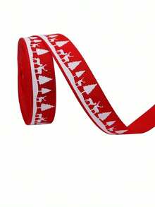 1pc Christmas Ribbon, DIY Christmas Tree Bow Decoration Ribbon; Suitable For Gift Wrapping, Christmas Scene Decoration, And Party Streamers. - Multicolor - View 15